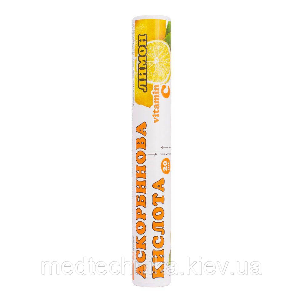 Аскорбінова кислота ENJEE зі смаком лимона, 20 таблеток, Красота та Здоров'я, фото 1