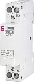 Контактор ETI RD 20-11 20А 24V AC/DC 1NO-1NС 2464007 (модульний силовий, 2-полюсний)