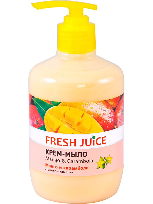 Крем-мило з маслом камелії "Манго і карамболь" - Fresh Juice Mango & Carambol