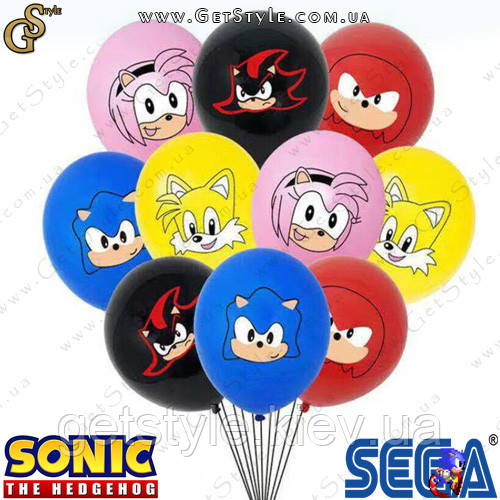 Набір кульок Сонік — "Sonic Balloons" — 10 шт., фото 1