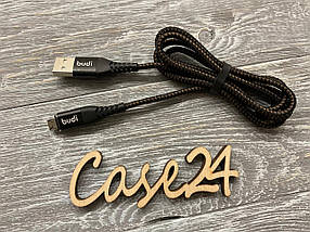 Магнітний кабель Budi на Micro-usb (2.4 A) 1m, фото 5