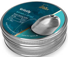 Кулі пневматичні H&N Grizzly. Кал. 9 мм. Вага — 5.3 г. 85 шт./пач.