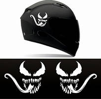 Вінілові наклейки на шолом " Venom " 12х15 см 2 шт
