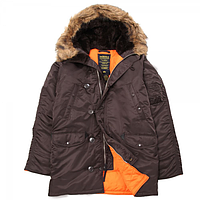 Зимняя куртка аляска Alpha Industries Slim Fit N-3B Parka MJN31210C1 (Deep Brown)