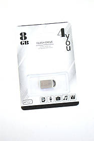 USB-накопичувач флешка на 8Gb 4you 107 Metal series Silver