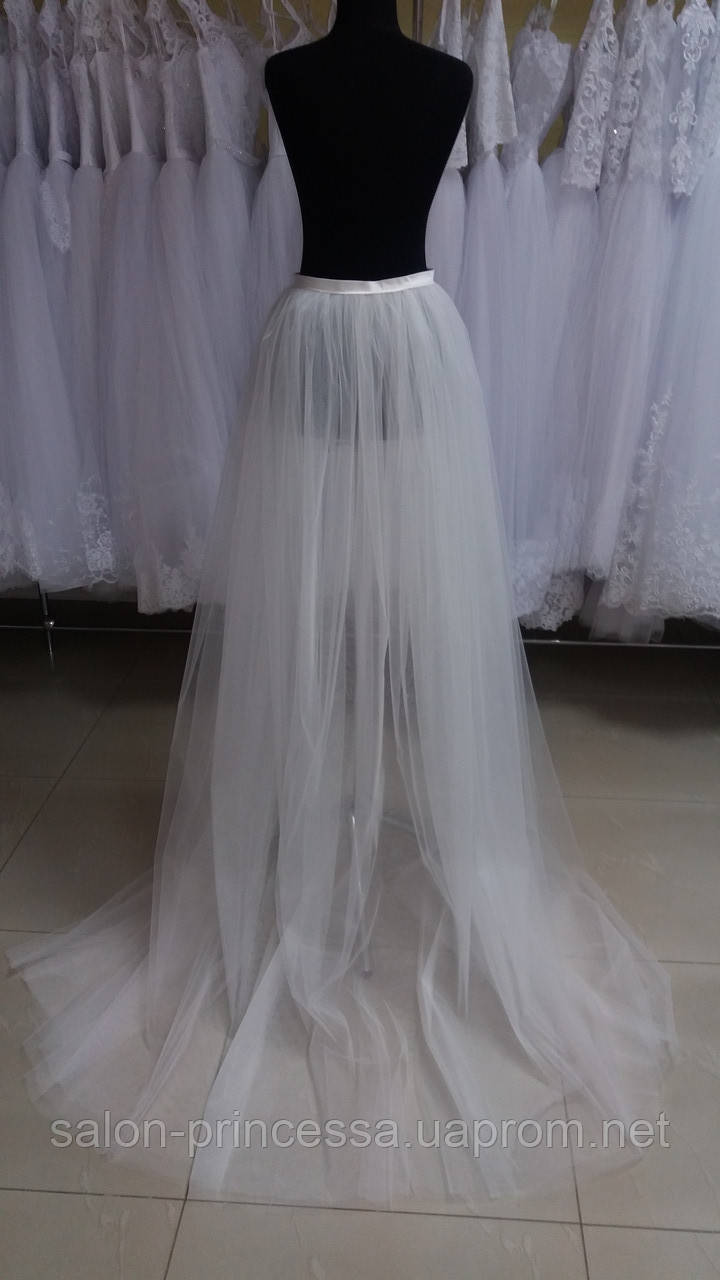 Свадебный съемная юбка мини шлейф трансформер - фото 1 - id-p655351665