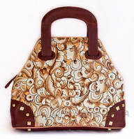 Женская кожаная сумка с цветочным рисунком Linora