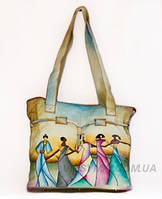 Женская кожаная сумка с рисунком Linora