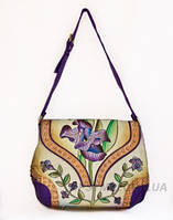 Жіноча шкіряна сумка з квітковим малюнком Linora