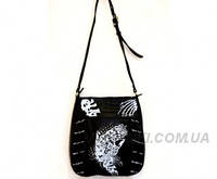 Женская кожаная сумка на плечо с рисунком Linora