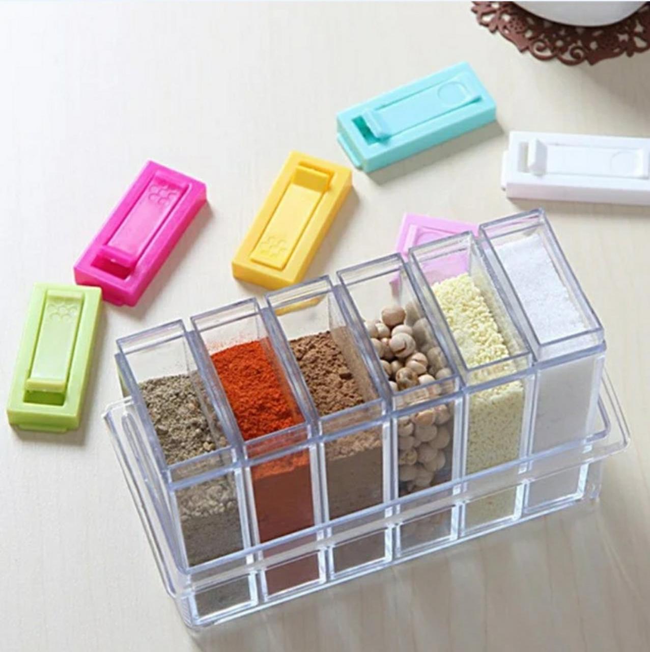 Набір контейнерів для спецій з підставкою Seasoning Six Piece Set