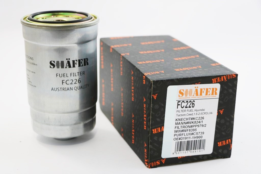 Фільтр паливний SHAFER FC226 (SCT ST6030) Hyundai Tucson, Santa Fe, Ceed, 1.1 D-3.0 D, 97-