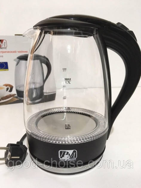 Електричний чайник 1.7 л Promotec PM-810 (2200 Вт) / Електрочайник