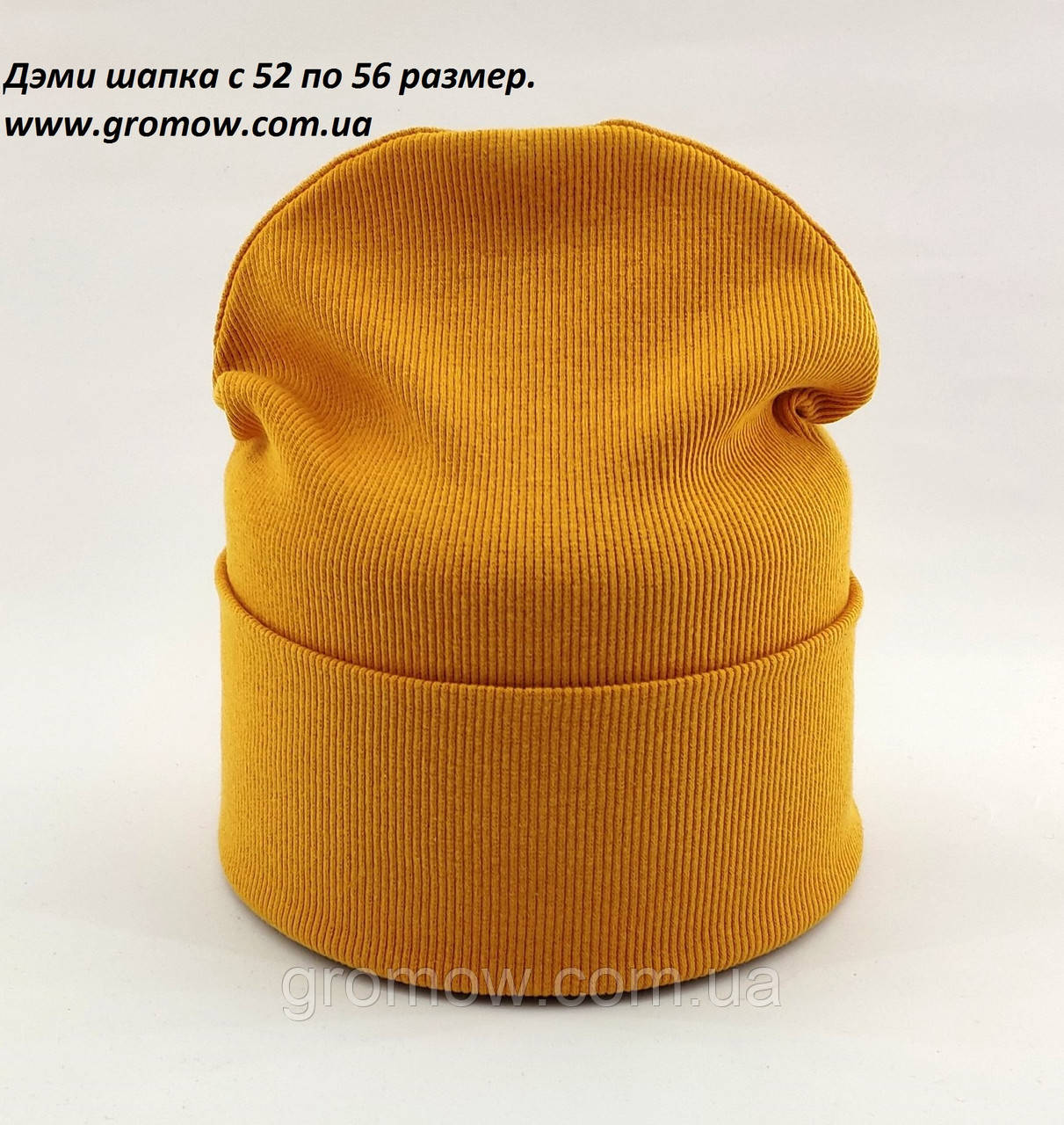 Оптом шапки 46 48 50 52 і 54 трикотажна подвійна дитяча шапка головні убори дитячі гурт (ОШ84), фото 1