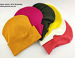Оптом шапки 46 48 50 52 і 54 трикотажна подвійна дитяча шапка головні убори дитячі гурт (ОШ84), фото 2