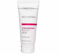 CHRISTINA Sea Herbal Beauty Mask Strawberry - Полунична маска краси для нормальної шкіри, 60 мл