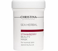 CHRISTINA Sea Herbal Beauty Mask Strawberry — Полунична маска краси для нормальної шкіри, 250 мл