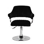 Крісло перукаря Джеф JEFF CH - BASE чорний оксамит, фото 2