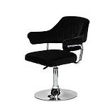 Крісло перукаря Джеф JEFF CH - BASE чорний оксамит, фото 3