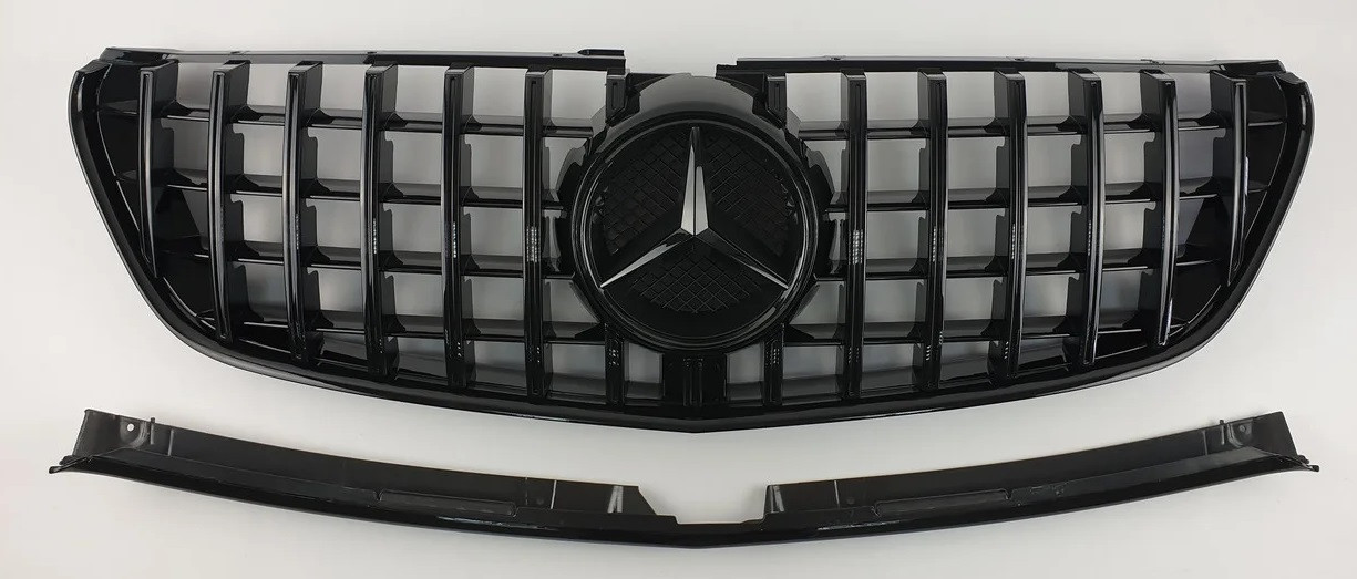 Решітка радіатора Mercedes V-Class w447 (14-19) стиль GT Panamericana (чорна)