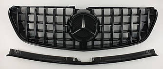 Решітка радіатора Mercedes V-Class w447 (14-19) стиль GT Panamericana (чорна)