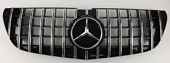 Решітка радіатора Mercedes w447 Vito (14-19) стиль GT Panamericana (хром смужки)