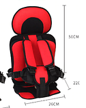 Автокрісло дитяче безкаркасне, крісло автомобільне портативне червоне (група 1-2-3 (9-36 кг) 0,5 до 6 років, фото 2