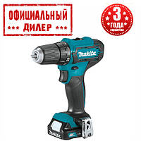 Аккумуляторный шуруповерт Makita DF333DWYE  (10.8 В, 1.5Ач, двухскоростной)