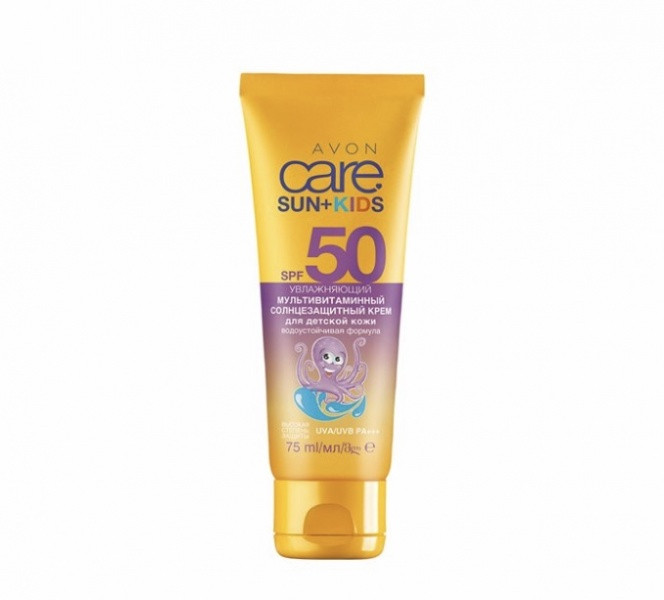 МУЛЬТИВІТАМІННИЙ СОНЦЕЗАХИСНИЙ КРЕМ ДЛЯ ДЕТКОЇ ШКІРИ SPF 50, 75 МЛ AVON SUN+ KIDS