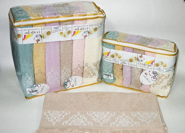 Набір рушників Cestepe Cotton Delux Jacquard 6 штук, 50х90см, 2636_nazli, фото 1