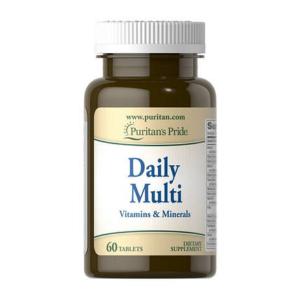 Вітаміни Puritan's Pride Daily Multi 60 таб, фото 2