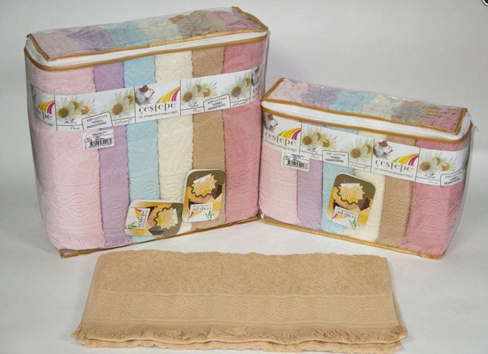 Набір рушників Cestepe Cotton Delux Jacquard 6 штук, 50х90см, 2636_stella