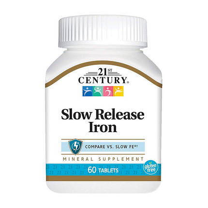 Залізо 21st Century Slow Release Iron 60 таб, фото 2