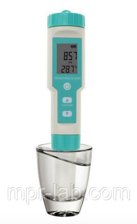 Комбінований pH/TDS/EC/ORP/SALINITY/S.G./Temp-метр C-600 з термометром, змінним електродом, АТС. YIERYI