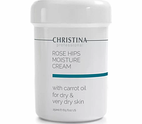 CHRISTINA Rose Hips Moisture Cream with Carrot Oil — Зволожувальний крем з олією шипшини, моркви д/сухої шкіри