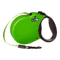 Повідець-рулетка ALCOTT adventure для собак до 11 кг — 3 м — світловідбивна стрічка, колір — зелений
