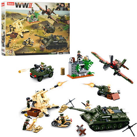 Конструктор Sluban M38-B0697 Битва за долину WW2 998 деталей, фото 1