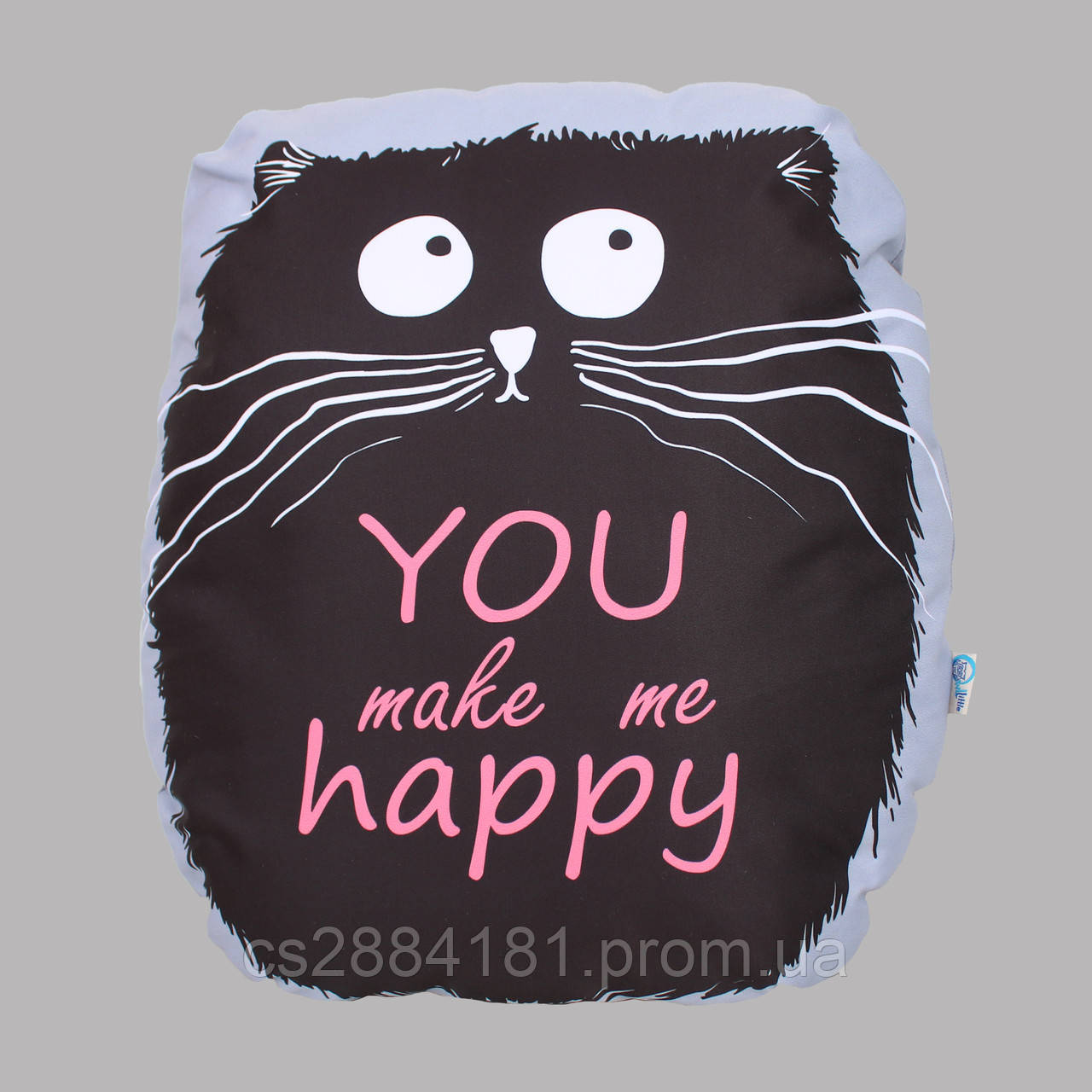 Подушка Cat You make me Happy 37см