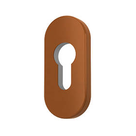 Накладка на циліндр овальна алюмінієва MEDOS колір золотий дуб RAL 8003