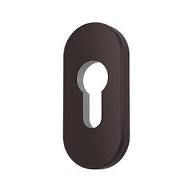 Накладка на циліндр овальна алюмінієва MEDOS колір коричневий RAL 8019