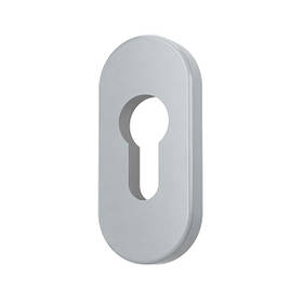 Накладка на циліндр овальна алюмінієва MEDOS колір срібло