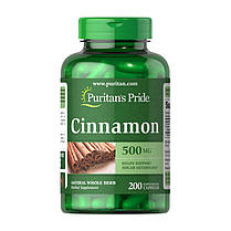 Кориця Puritan's Pride Cinnamon 500 mg 200 капс, фото 2