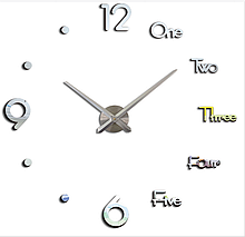 Декоративні 3D годинник Silver (D=1м)