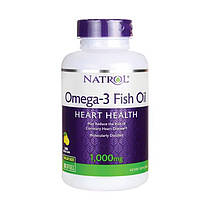Омега 3 Natrol Omega 3 Fish Oil 150 гел капс лимон Жирні кислоти, фото 2