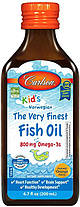 Омега 3 Carlson Labs The VeryFinest Fish Oil 800 mg Omega 200 мл апельсин, фото 5
