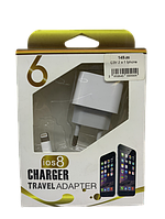 Мережевий зарядний пристрій з кабелем Lightning Adapter ios8 Білий