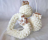 Декоративний шар з троянд для інтер'єру або весілля айворі Ivory шеббі шик, фото 6