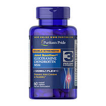 Глюкозамін хондроітин МСМ Puritan's Pride Glucosamine Chondroitin with MSM 60 таб, фото 2