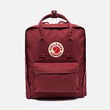 Портфель рюкзак міський Fjallraven Kanken бордовий, фото 2