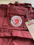 Портфель рюкзак міський Fjallraven Kanken бордовий, фото 5